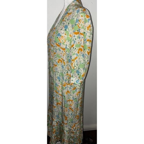 Guy Laroche Diffusion Paris Made in Dress Vintage Floral Dress 8 Pleated Bottom - Picture 7 of 12